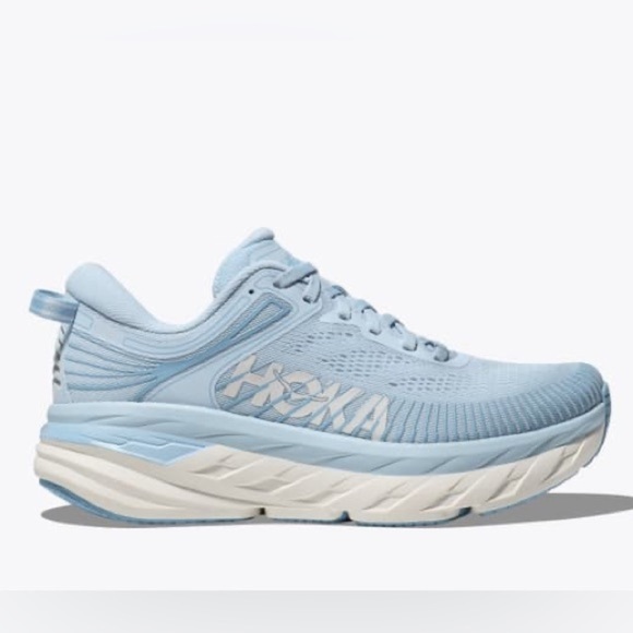 Hoka Shoes - Hoka One One W Bondi 7 Wide Blue White Sneakers 1110531 BFBG Women's US 10D
